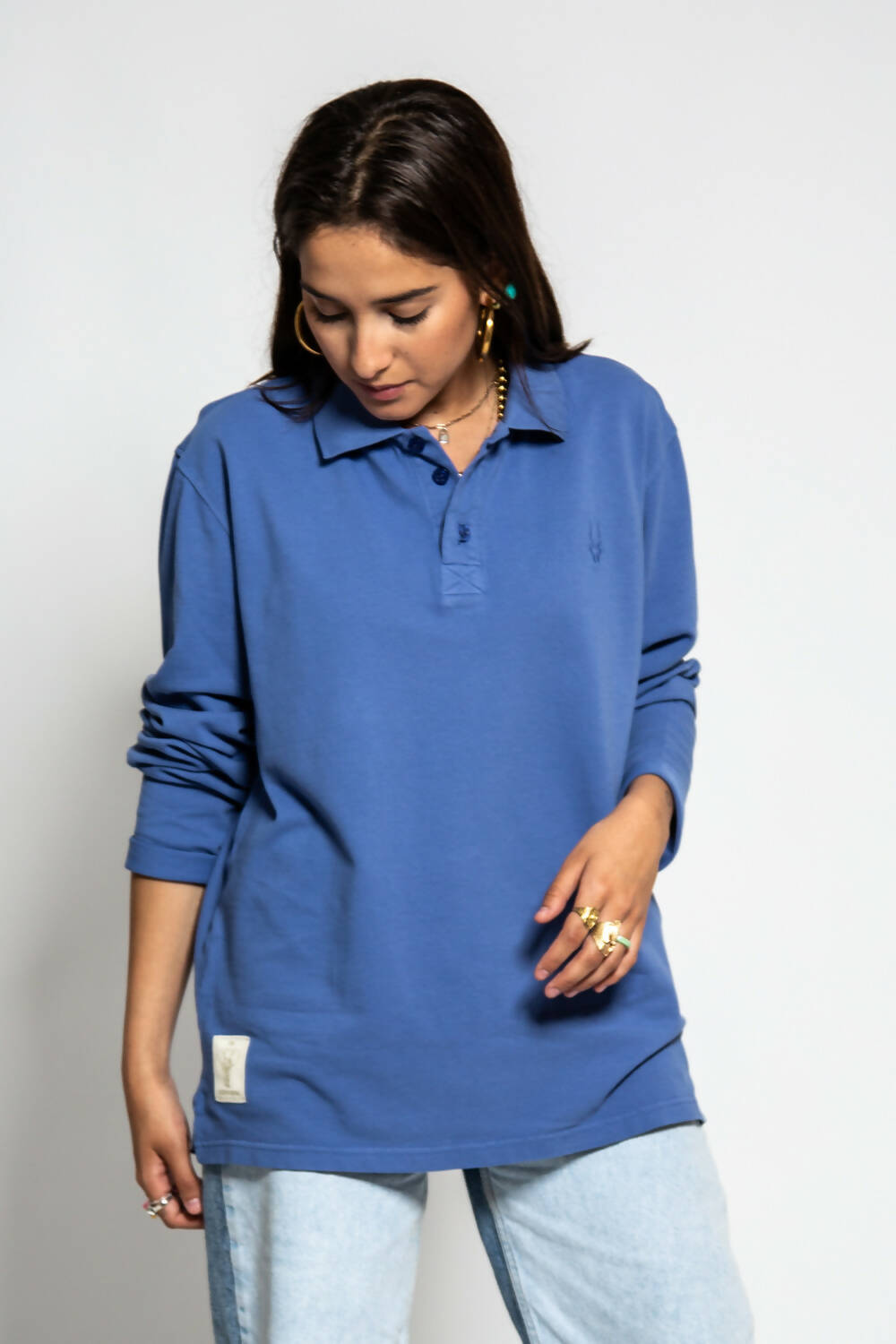 Polo manga larga Blue Sea Mujer