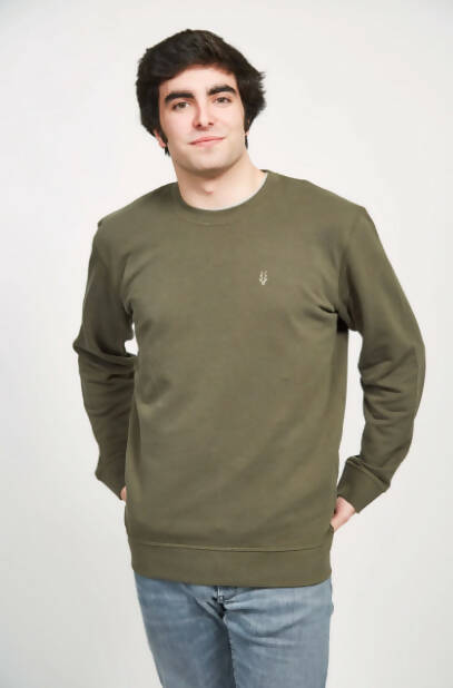 Sudadera Basic Kaki